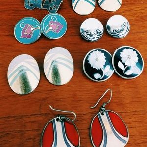 Laurel Burch 7 sets of earrings bundle